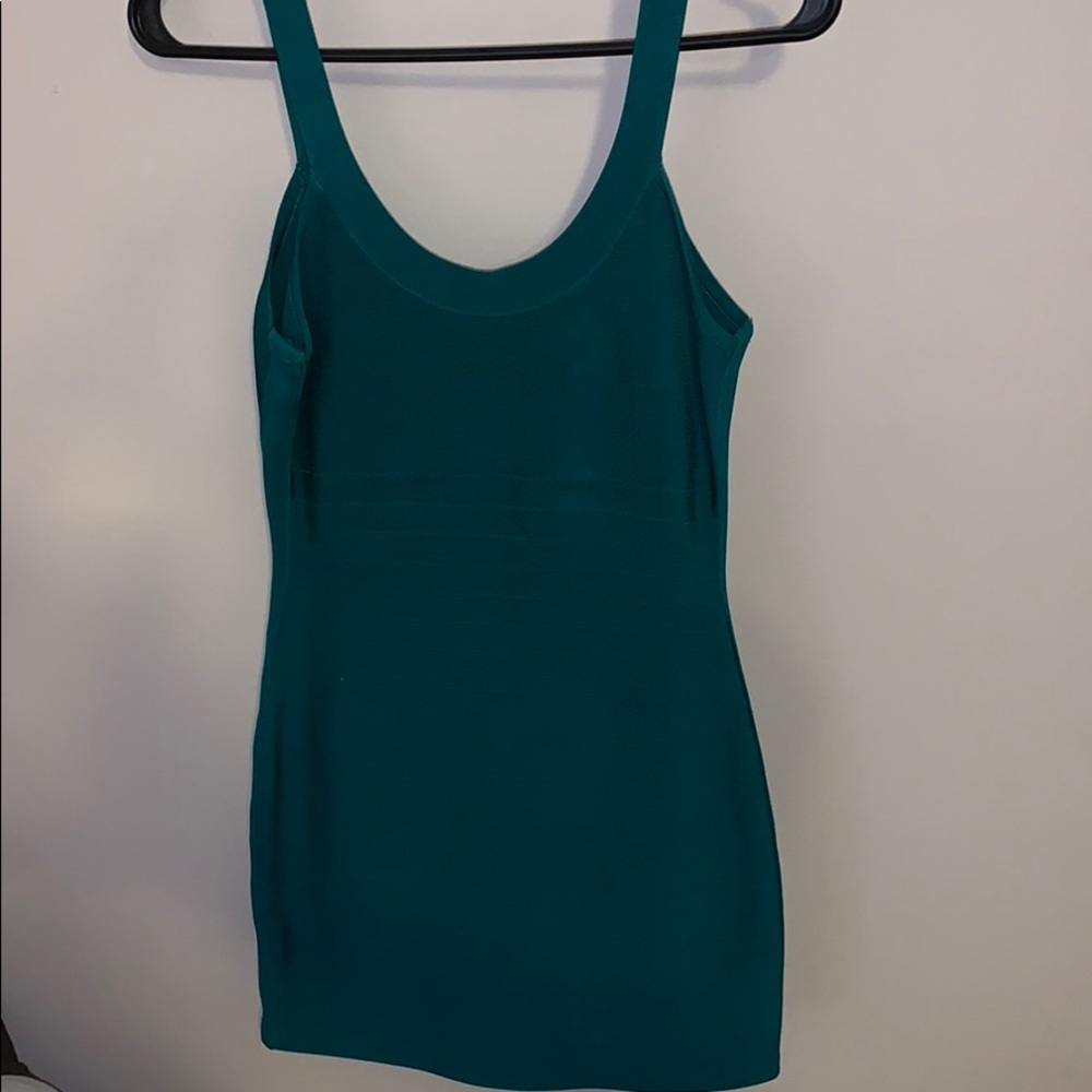 Teal bandage body on dress